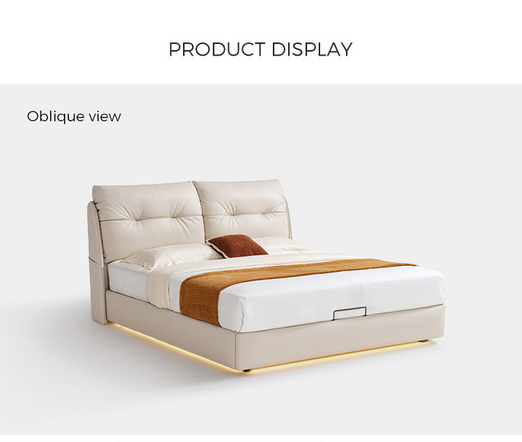 Genuine leather bed