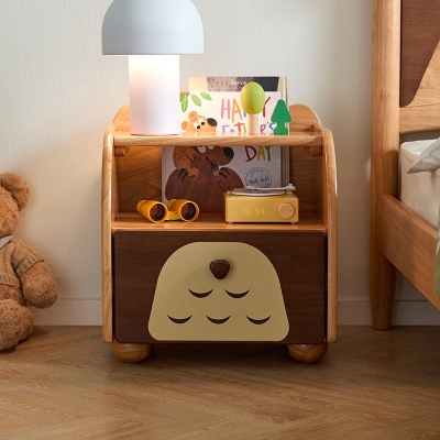 Wood Color Bedside Table