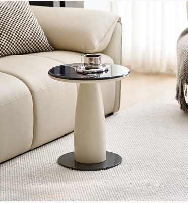 Black & White Round High Coffee Table