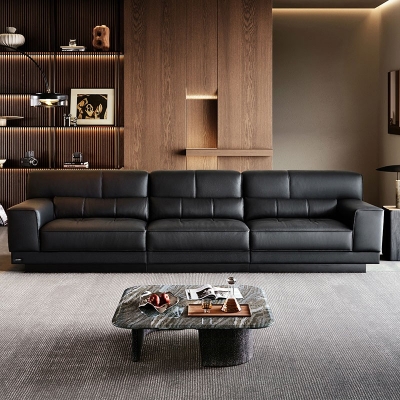 Black Color Leather Sofa