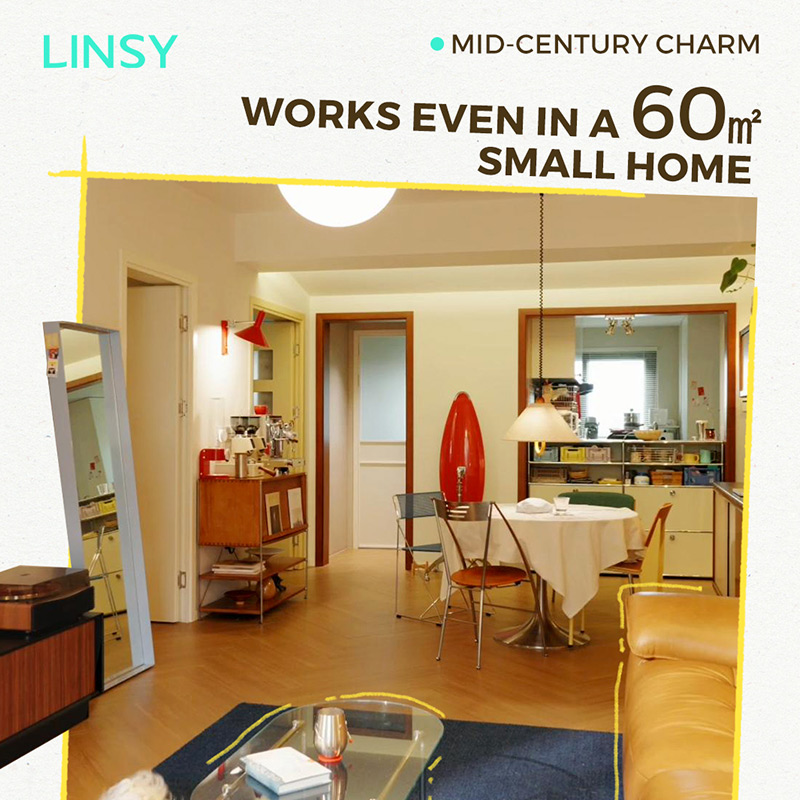 เสน่ห์สไตล์มิดเซนจูรีสำหรับบ้านขนาดเล็ก — LINSY